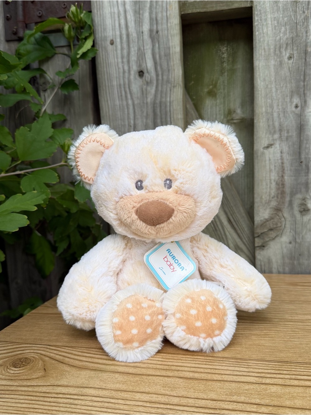 Aurora Baby Huggie Baby Teddy Bear Crinkle Sound Plush Stuffed Animal